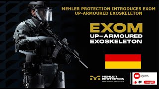 The German company introduced the ExoM exoskeleton with enhanced armor [upl. by Airdnna]