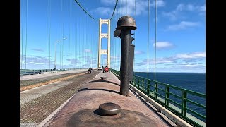 Crossing the Mackinac Bridge on my 1948 Massey Harris Tractor  September 7 2024 [upl. by Assen]