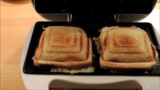 Cheese and ham toast in a sandwich maker Melissa toaster [upl. by Atteoj]