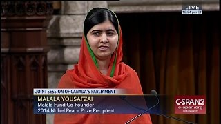 Malala Yousafzai addresses Canadian Parliament  FULL SPEECH  CSPAN [upl. by Cirtemed]