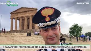 I Carabinieri festeggiano 210 anni alla Valle dei Templi la cerimonia [upl. by Bowe872]