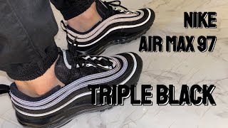 Nike Air Max 97 Triple Black Onfeet Review [upl. by Nnaecyoj952]