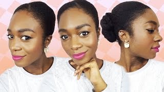 Comment plaquer ses cheveux crépus  Chignon twisté [upl. by Yehus132]