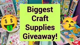 Biggest Craft Supplies Giveaway Ever 🥳🤩 [upl. by Ninnahc632]