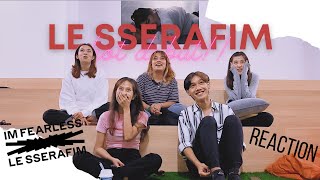 MV REACTION LE SSERAFIM FEARLESS OFFICIAL MV and Performance Reaction  DP DEBUT [upl. by Aicsila]