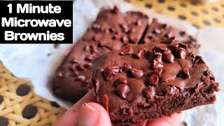 Easy 1 Minute Microwave BROWNIE Recipe Kids speciial Quick 1 Min Dessert Cookingwithirfana [upl. by Denie]