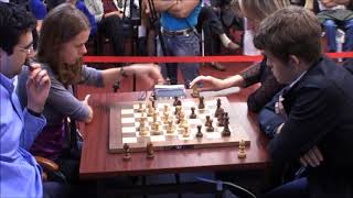 GM Kramnik  WGM Kosintseva vs GM Carlsen  WGM Cmylite [upl. by Malina]