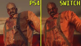 Dying Light Nintendo Switch vs PS4 Graphics Comparison Frame Rate Test [upl. by Neelyak]