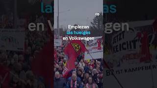 Empiezan las huelgas en Volkswagen contra ola despidos y cierres de fábricas en Alemania [upl. by Stanwinn]