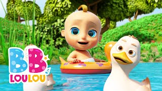 🦆Cinq canetons  Comptines et chansons pour enfants  BB LouLou [upl. by Yelahs]