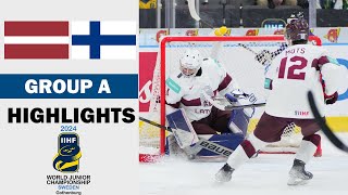 Finland vs Latvia Full Highlights  Group A  2024 IIHF World Junior 12292023 [upl. by Ware629]