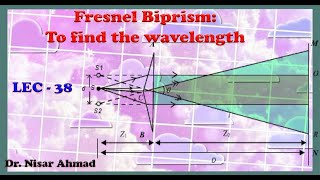 Lec 38 Fresnel BiprismUniversity Physics [upl. by Adok990]