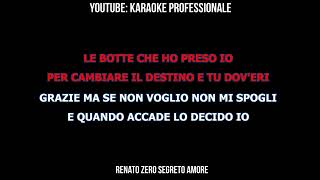 segreto amore renato zero karaoke con cori per il karaoke professionale [upl. by Hogarth]