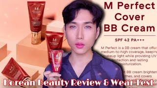 MISSHA M PERFECT COVER BB CREAM ON COMBINATION SKIN KOREAN BEAUTY MAKEUP REVIEW amp WEAR TEST NO25 [upl. by Sesilu]