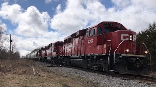 Canadian Pacific 2307 2317 2254 leading on the Havelock sub [upl. by Redleh]