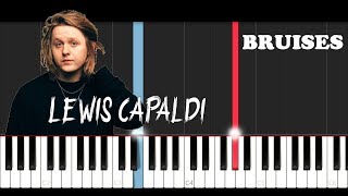 Lewis Capaldi  Bruises Piano Tutorial [upl. by Palmira]