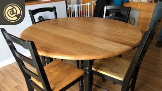 Round Oak Table Top with Osmo PolyxOil Pure [upl. by Euqininod]