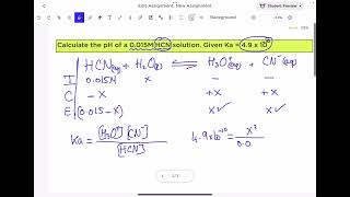 Calculating pH of a weak acid  ICE table [upl. by Adnalram]