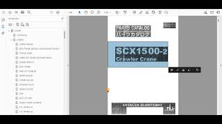 Hitachi Sumitomo SCX15002 Crawler Crane Parts Catalog [upl. by Harli640]