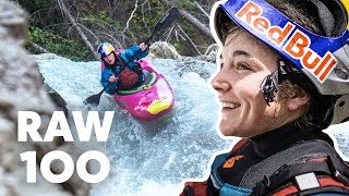 100 Seconds Of Extreme Kayaking  Raw 100 with Nouria Newman [upl. by Kcirdled150]