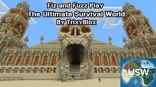 Lets Play Minecraft Coop The Ultimate Survival World by TrixyBlox Ep 1 [upl. by Rehpotsyrk]