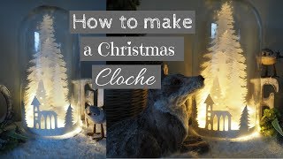 How to make a Christmas Cloche Display [upl. by Akiv423]