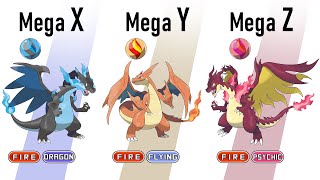 All 24 Starters Pokémon Mega XYZ Evolve Gen 1 to Gen 8 [upl. by Schafer]