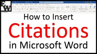 How to Insert Citations in Microsoft Word [upl. by Anuska]