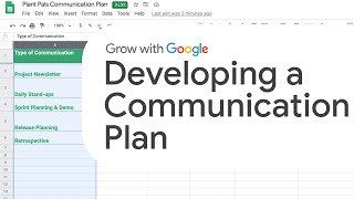 Create a Project Communication Plan  Google Project Management Certificate [upl. by Ientirb784]