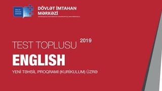 İngilis Dili yeni 2019 test toplusu  1ci hissə CAVABLAR  HD [upl. by Enutrof30]