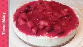 Erdbeertorte ohne Backen Thermomix tm6 tm5 mit Ton😆 [upl. by Ocinemod885]