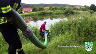 Übung Hochwasserpumpe 17062015  FF Reinhardshagen [upl. by Akire]