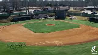 Painting baseball field with grass paint [upl. by Ettedualc531]