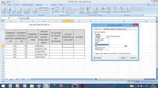 Validacion de datos  excel 2016   TUTORIAL [upl. by Ahsak412]