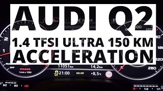 Audi Q2 14 TFSI Ultra 150 hp MT  acceleration 0100 kmh [upl. by Donelle412]