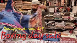 Readymade Pakistani Suits Boxing day sale rochdalebazaar [upl. by Crifasi]