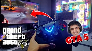 Playing Gta 5 First Time With Controller 🔥😍 [upl. by Adnavoj]