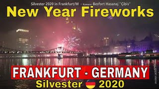 Silvester in FrankfurtM 2020 New Year Fireworks in Frankfurt Germany  Viti i Ri ne Frankfurt [upl. by Nosliw]