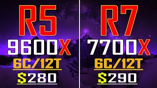 RYZEN 5 9600X vs RYZEN 7 7700X  PC GAMES TEST [upl. by Iveel]