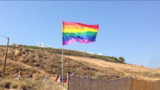 Gay Flag at Elia Beach Mykonos [upl. by Candida]