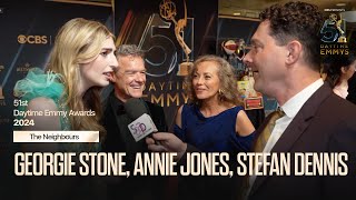 2024 Daytime Emmys Red Carpet Georgie Stone Annie Jones Stefan Dennis [upl. by Esdras432]