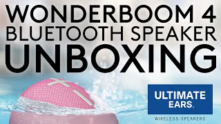 Ultimate Ears WONDERBOOM 4 Bluetooth Speaker UNBOXING and Setup [upl. by Nahbois44]