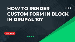 How to render custom form in block in Drupal 10 [upl. by Holland]