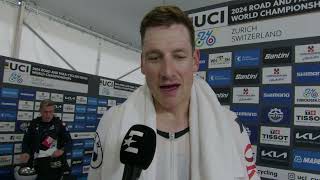 Stefan Küng  Interview at the finish  World Championships ITT Zürich 2024 [upl. by Megdal816]