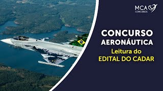 Concurso da Aeronáutica  Leitura do EDITAL CADAR 2022  Odontologia Farmácia e Medicina [upl. by Ut]