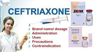 Ceftriaxone injection  Use Dosing Side Effect Precautions Contraindication  ChemVid Dr Dipti [upl. by Dosi52]