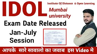 IDOL Exam Date Released 202324 Session  Jitesh Sir  mumbai University [upl. by Helmut]