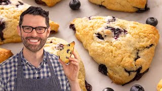 Easy Blueberry Scones Recipe  Beyond Delicious [upl. by Hubing]