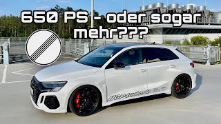 Kranker HGP Audi RS3 8Y mit über 650 PS  inkl Zeiten messen Autobahn und Technikpart 🚀🚀🚀 [upl. by Ahsiloc]