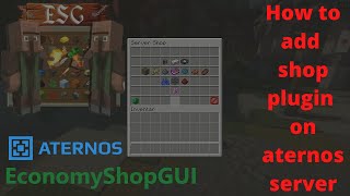 How to add Shop plugin on aternos server with perms for all players [upl. by Ahsenom]